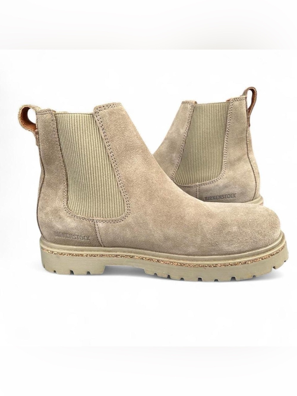 Birkenstock Highwood Chelsea Boots Taupe Suede Women’s 8 EU 39 Regular/Wide - Picture 2 of 8